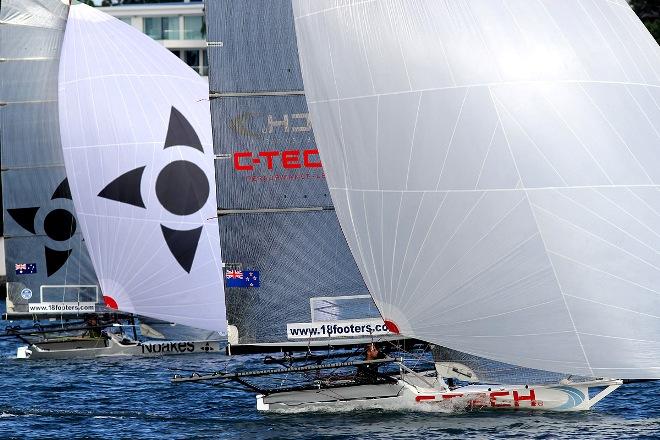 A fast finishing burst by C-Tech saw the New Zealanders finish in third place - JJ Giltinan 18ft Skiff Championship © Frank Quealey /Australian 18 Footers League http://www.18footers.com.au